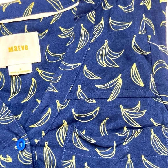 Anthropologie Maeve Sunseeker Banana Sleeveless Blouse - Picture 13 of 15